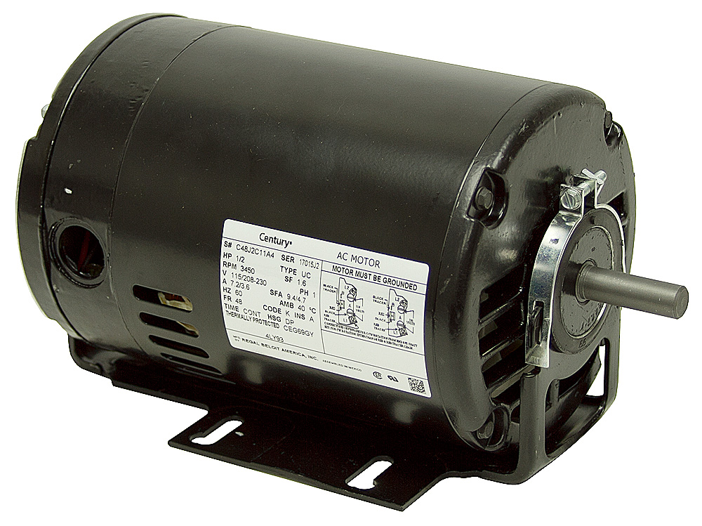 1-2-hp-115-208-230-volt-ac-3450-rpm-motor-century-4ly93-10-3075-ebay