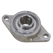 1" Bore Stainless Steel 2 Bolt Flange Bearing Dura-Roll SSUCFL205-16