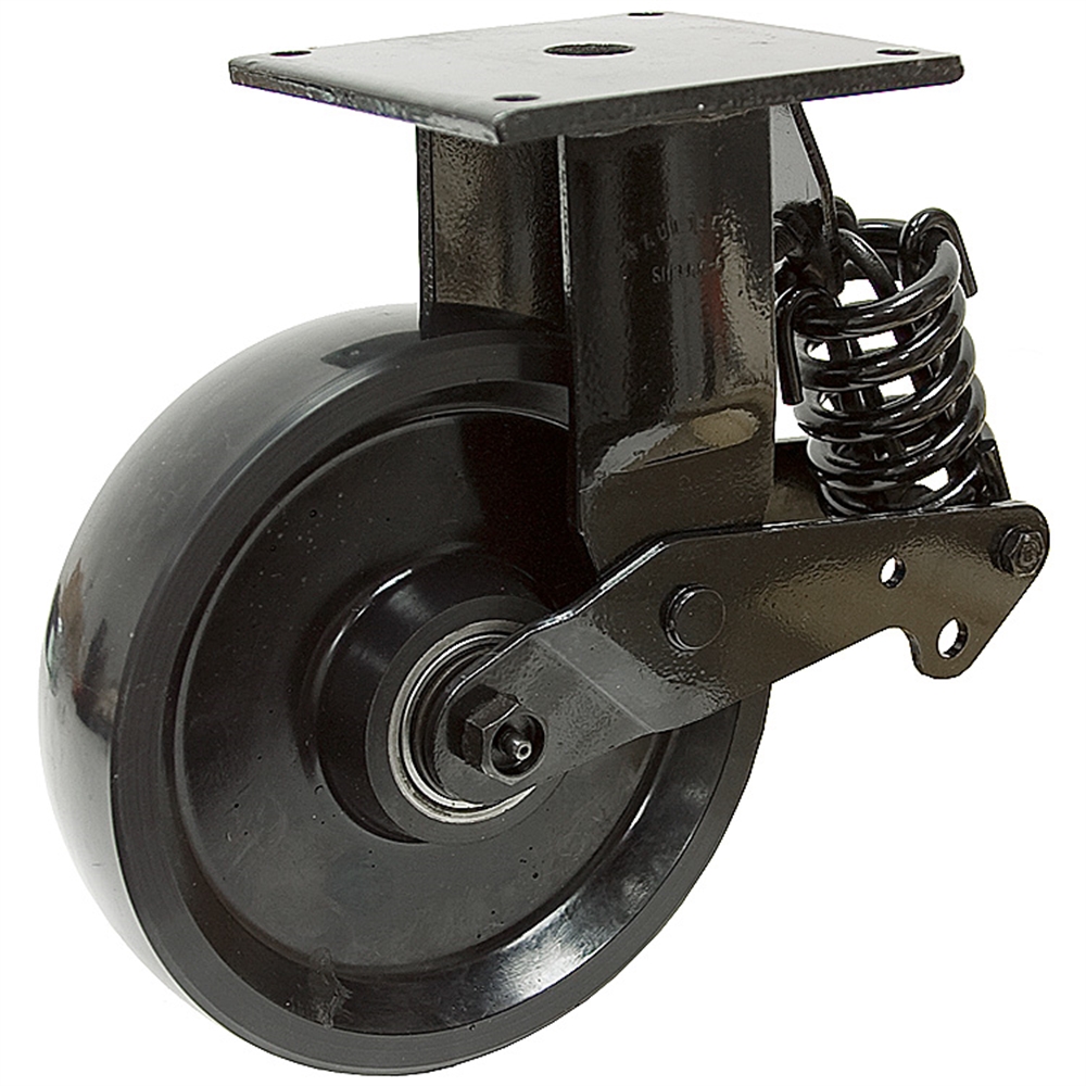 8x2 Rigid Plate Caster w/Shock Absorber Plate Casters Casters