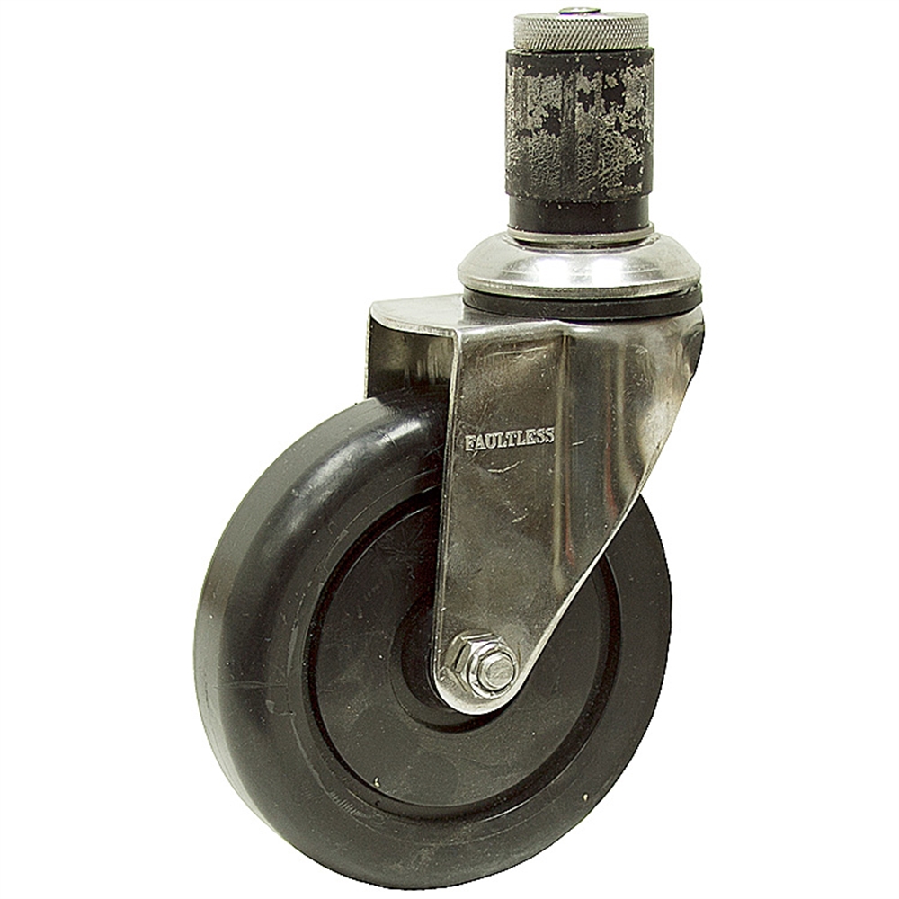 5" x 11/4 17/16 Expanding Swivel Stem Caster Threaded Stem Casters