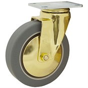 5x1-1/4 Swivel Caster W/Brass Yoke And Wheel Cover