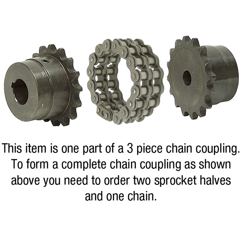 5/8" Bore Coupler Sprocket 50P16T Chain Couplers Shaft Couplers