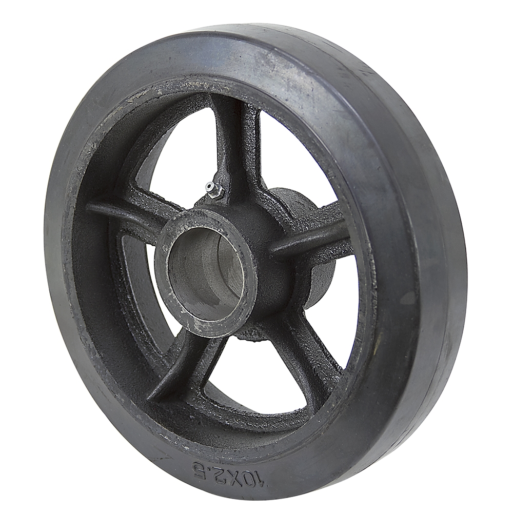 10x2 5 Cast Iron Wheel With Rubber Tread Caster Miscellaneous Wheels Casters Wheels Www Surpluscenter Com