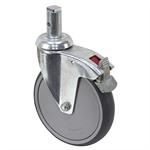 5-15/16 x 1-1/4 Rhombus Swivel Stem Caster w/Brake And Swivel Lock