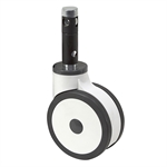5" x 7/16" Rhombus Swivel Round Stem Caster w/ Total Brake 383Q 40K125V K2351