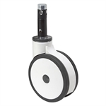 6" x 7/16" Rhombus Swivel Round Stem Caster w/Total Brake 383Q 40K150V K2351