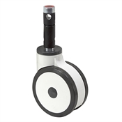 5" x 7/16" Rhombus Swivel Round Stem Caster w/ Directional Brake 383R 40K125V K2351