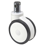 5" x 7/16" Rhombus Swivel Round Stem Caster w/ Total Brake 383Q 40K125V K985