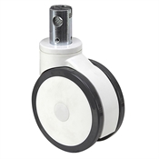 5" x 7/16" Rhombus Swivel Round Stem Caster w/ Directional Brake 383R 40K125V K985