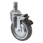 5" x 1-1/4" Swivel Round Stem Caster w/ Directional Brake Y580DSGBDR8