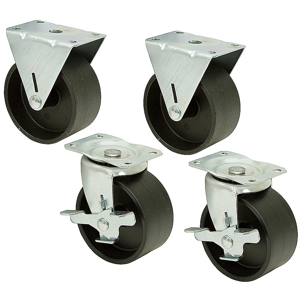 4" x 2" 4 Piece Toolbox Caster Set 720 lbs Plate Casters Casters Wheels www