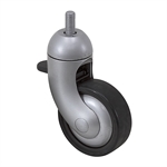 3" x 1" Shepherd Swivel Threaded Stem Caster w/ Wheel And Swivel Brake 104795