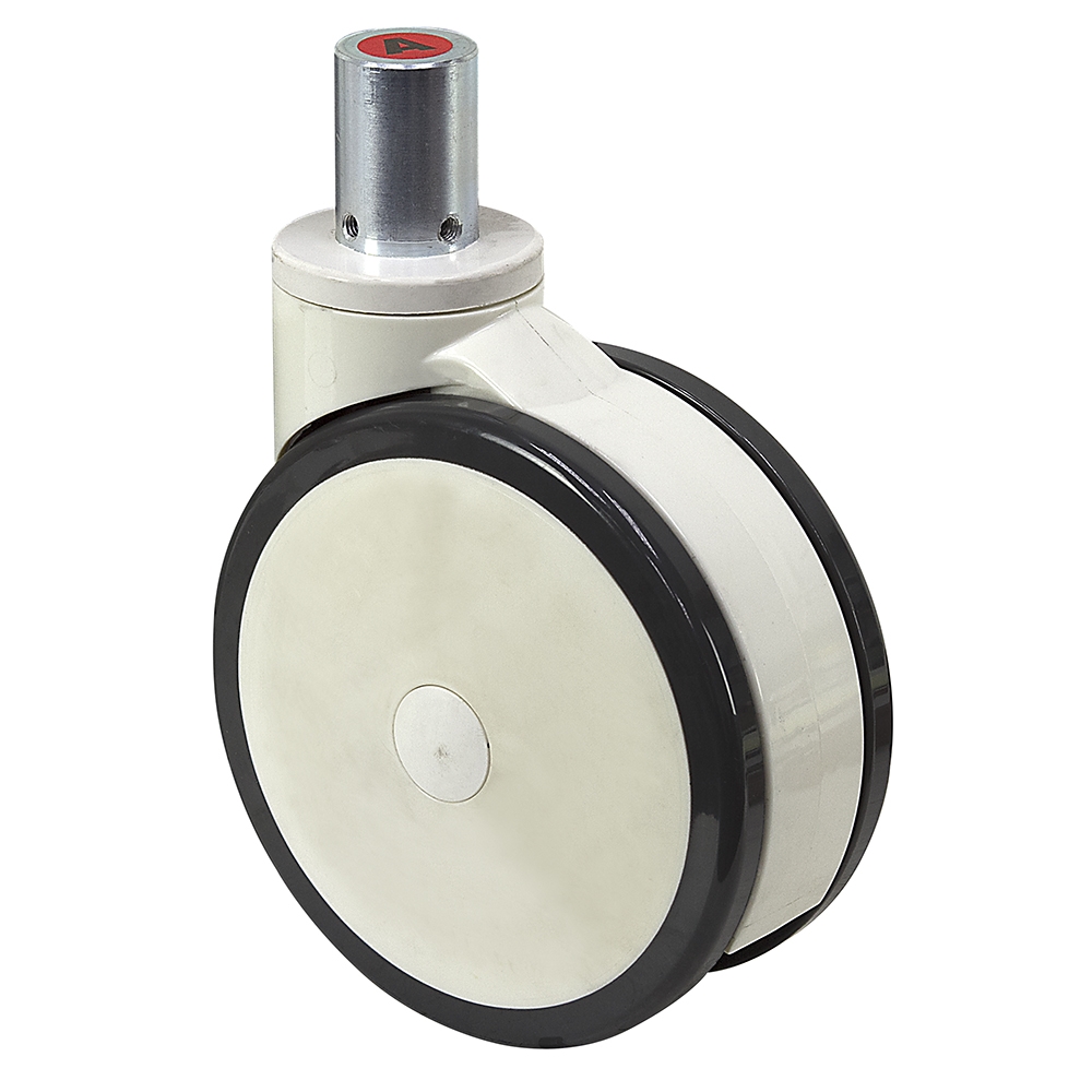 6" x 1/2" Medcaster Swivel Round Stem Caster 901946 Plain Round Stem