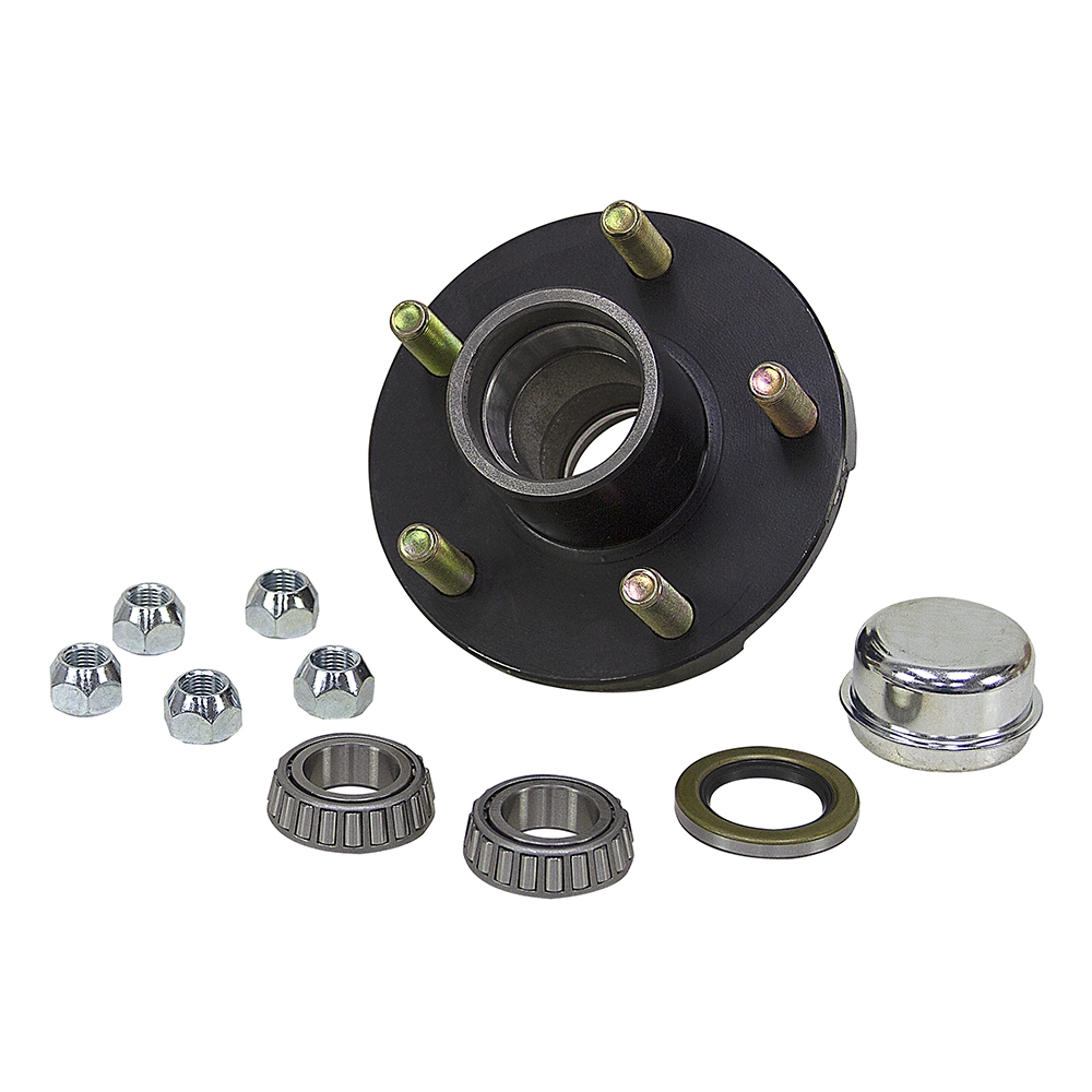 High Speed 5 Bolt Trailer Wheel Hub w/ Pressed-In Studs Martin Wheel H5 ...