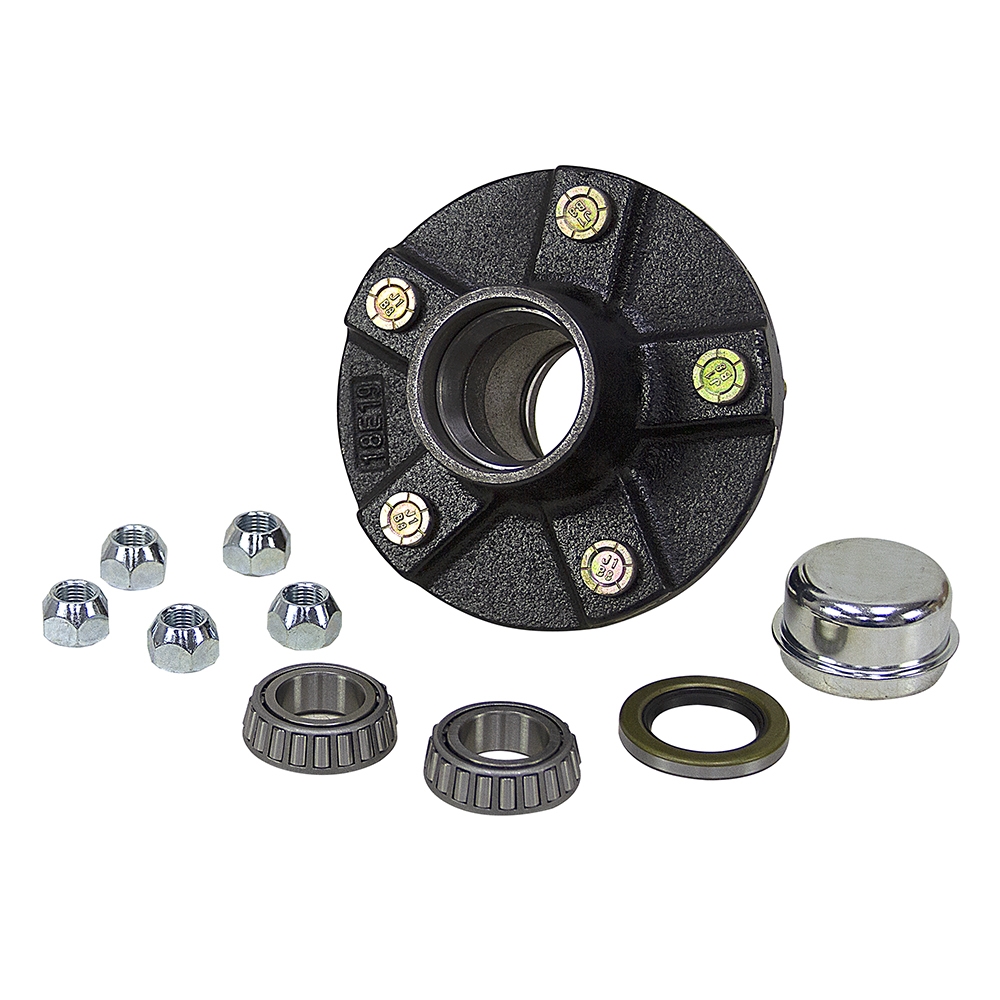 High Speed 5 Bolt Trailer Wheel Hub w/ Pressed-In Studs Martin Wheel H5 ...