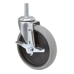 5" x 15/16" Colson Swivel Threaded Stem Caster w/Wheel Brake LTS0554342001