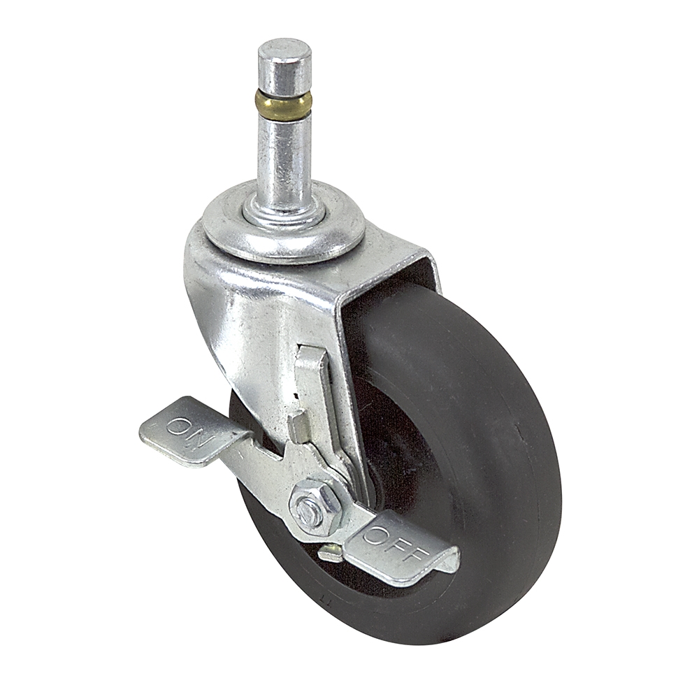 3" x 15/16" Colson Swivel Grip Stem Caster w/ Wheel Brake LGR3351252001