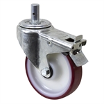 6.25" x 1.5625" Tente Swivel Round Stem Caster w/ Swivel Brake