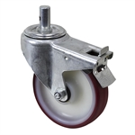 6.25" x 1.5625" Tente Swivel Round Stem Caster w/ Total Brake