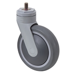 5" x 1.25" Tente Swivel Threaded Stem Caster