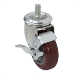 3-1/2 x 1-1/4 Swivel Threaded Stem Caster w/Brake