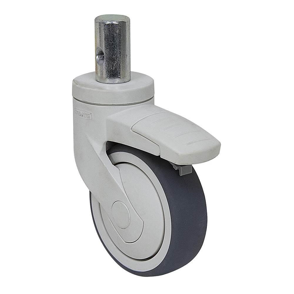 4" x 11/4" Tente Round Stem Rigid Caster 5395 PJP 100 R0525.4 Plain