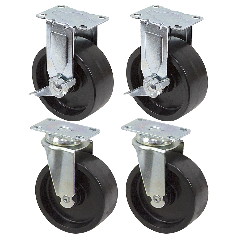 5x2 880 LB Toolbox Caster Set Plate Casters Casters Wheels www