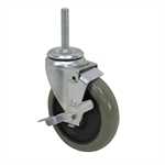 5 x 1-1/4 Threaded Stem Swivel Caster with Wheel Lock 20TM29A