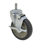 5 x 1-1/4 Threaded Stem Swivel Caster with Wheel Lock PGS50748ZN213GTB
