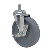5 x 1-1/4 ALGOOD Threaded Stem Swivel Caster with Wheel Lock
