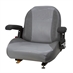 Gray Vinyl Bush Hog Seat with Flip-up Armrests and Seatbelt