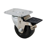 3" x 1-1/4" Swivel Plate Caster w/ Wheel Brake Jarvis 3-30-105-2 P/LBRKPASP.LDHT