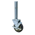 5" x 1-1/2" Rigid Threaded Stem Caster w/ Brake Jarvis 6-48-315GPBRK