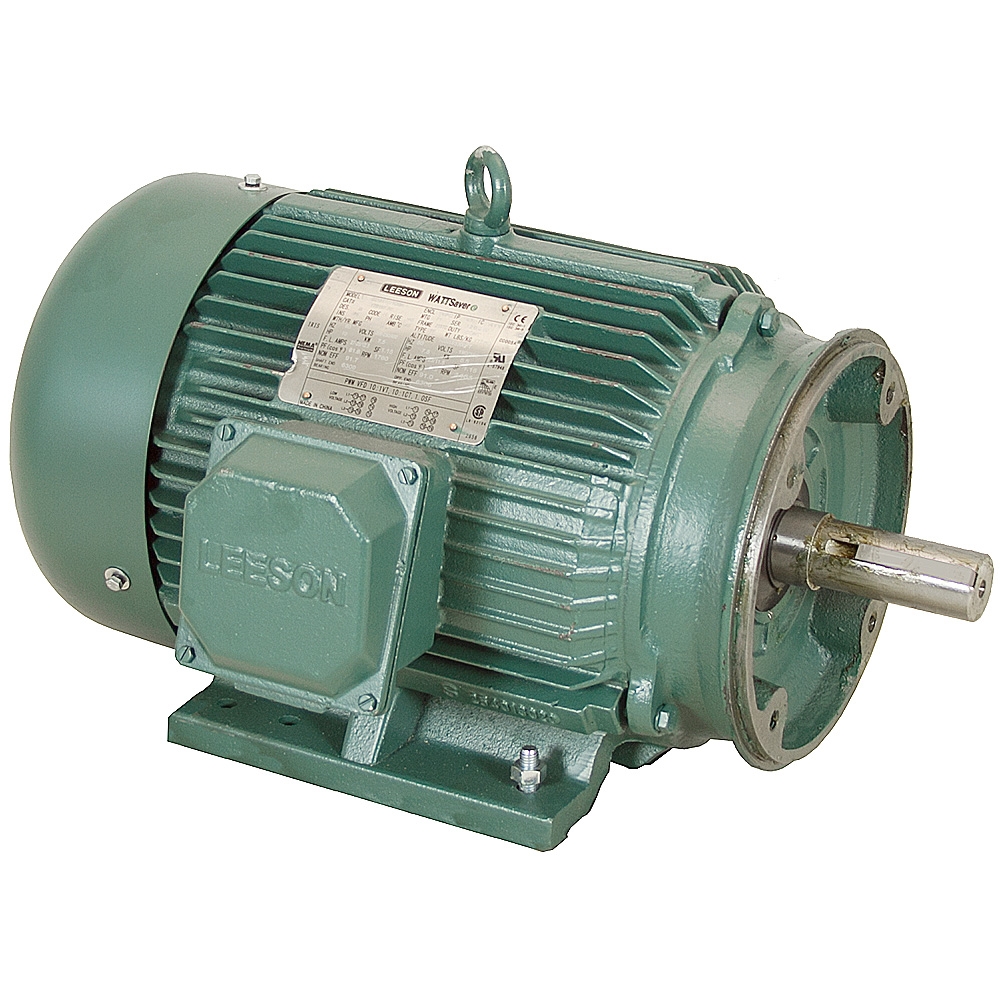 15 HP 1800 RPM 230/460 Volt AC 3Ph 254TC Leeson Motor 254TTFCD6028 3
