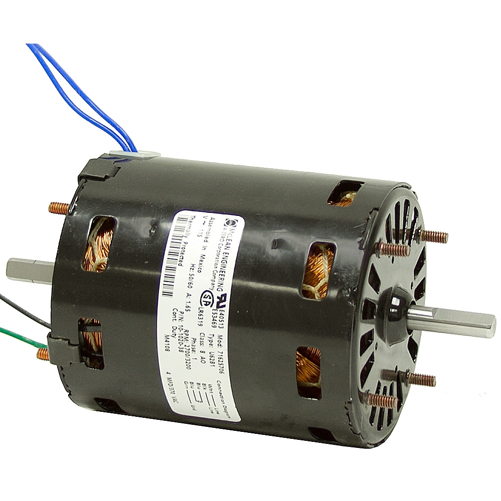 3200 RPM 115 Volt AC Dual Shaft Blower Motor Fan & Air Conditioner Motors AC Single Phase