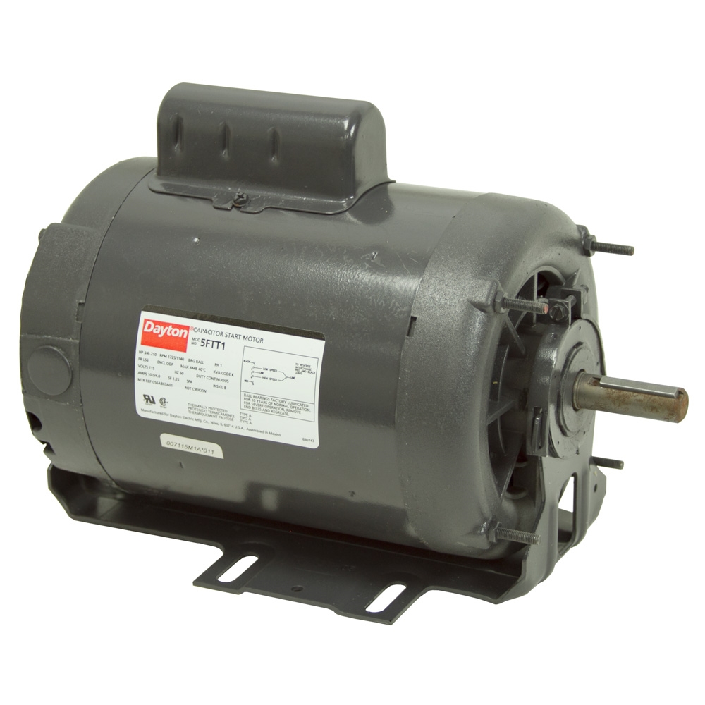 3/41/5 HP 1725/1140 RPM 115 Volt AC Two Speed Motor Dayton C56AC01A01