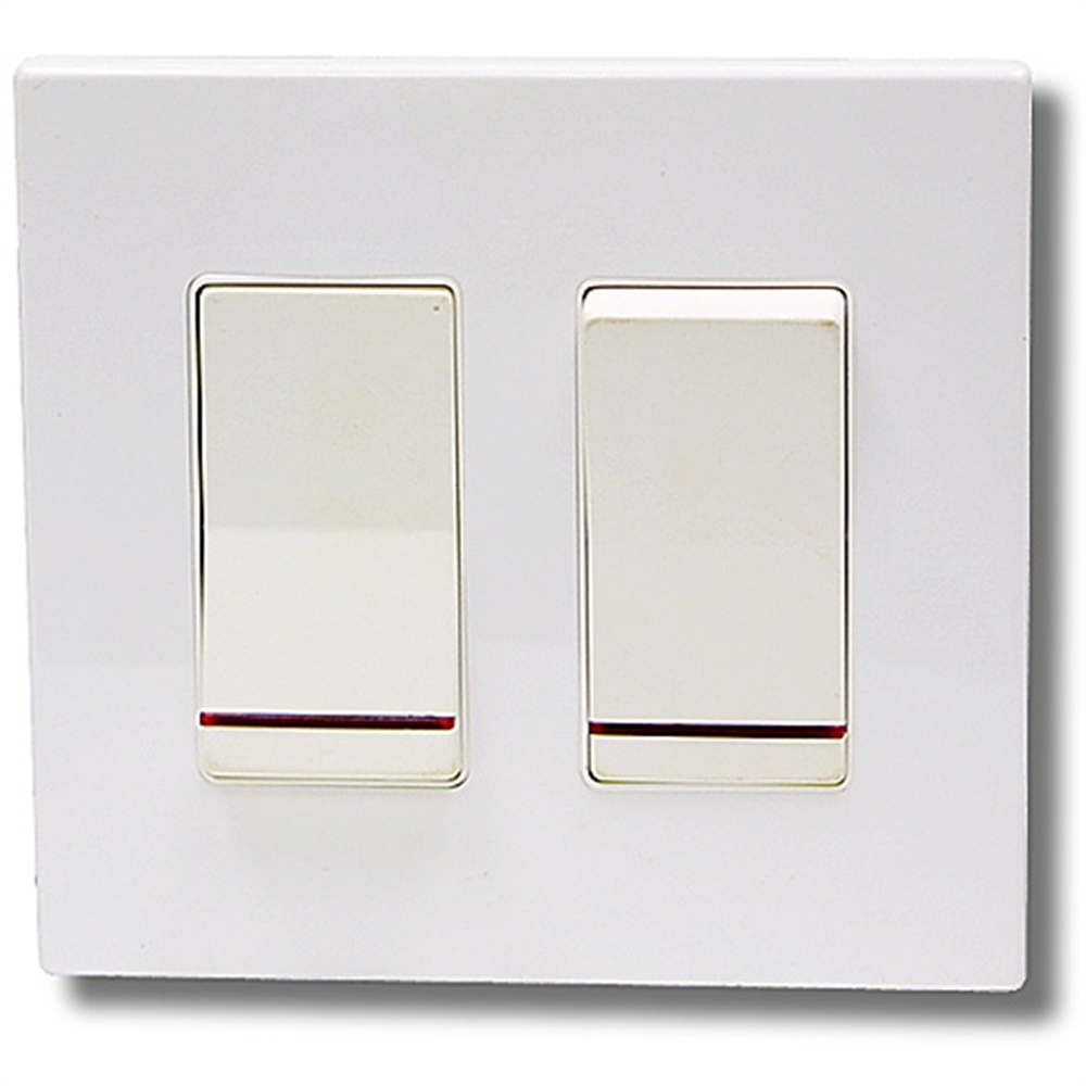 Double SPST Illuminated Light Switches 15 Amp Household Wiring