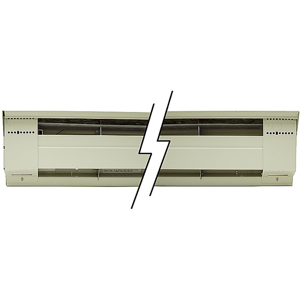 208 Volt AC 750 Watt 3' Baseboard Heater Gray Markel Brands www