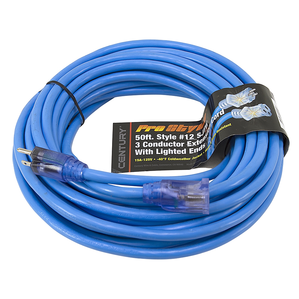 50 Ft 12/3 Blue Extension Cord Extension Cords Power Cords & Line