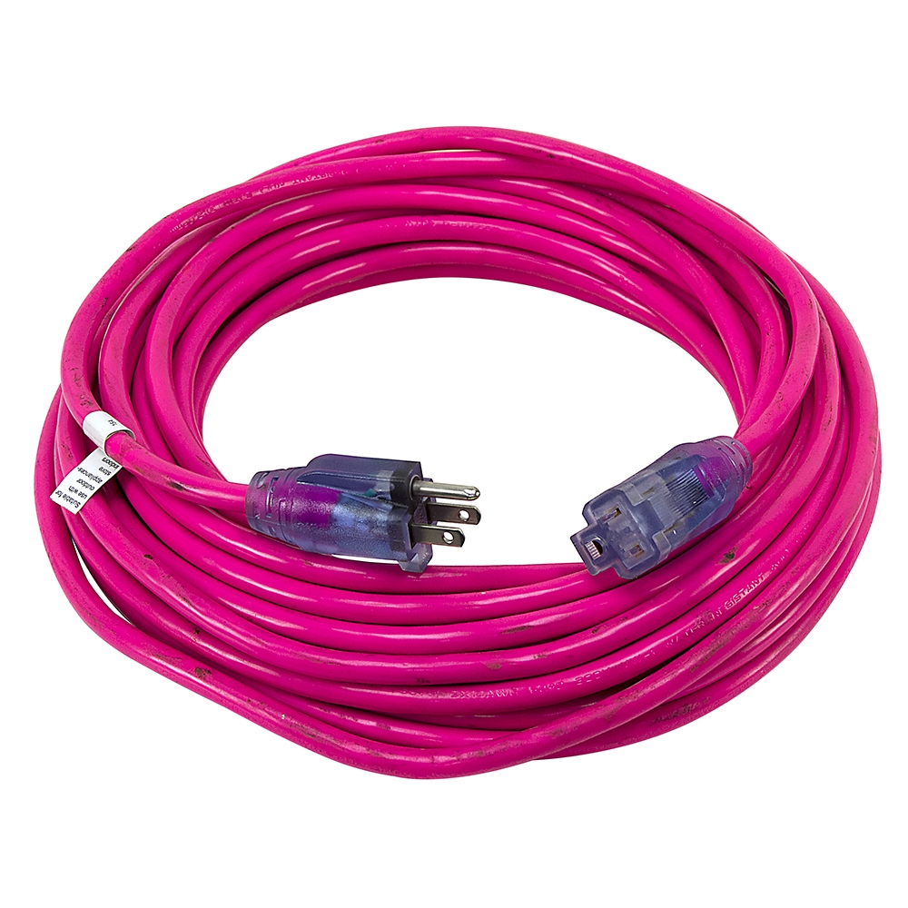 50 Ft 14/3 Pink Extension Cord Extension Cords Power Cords & Line