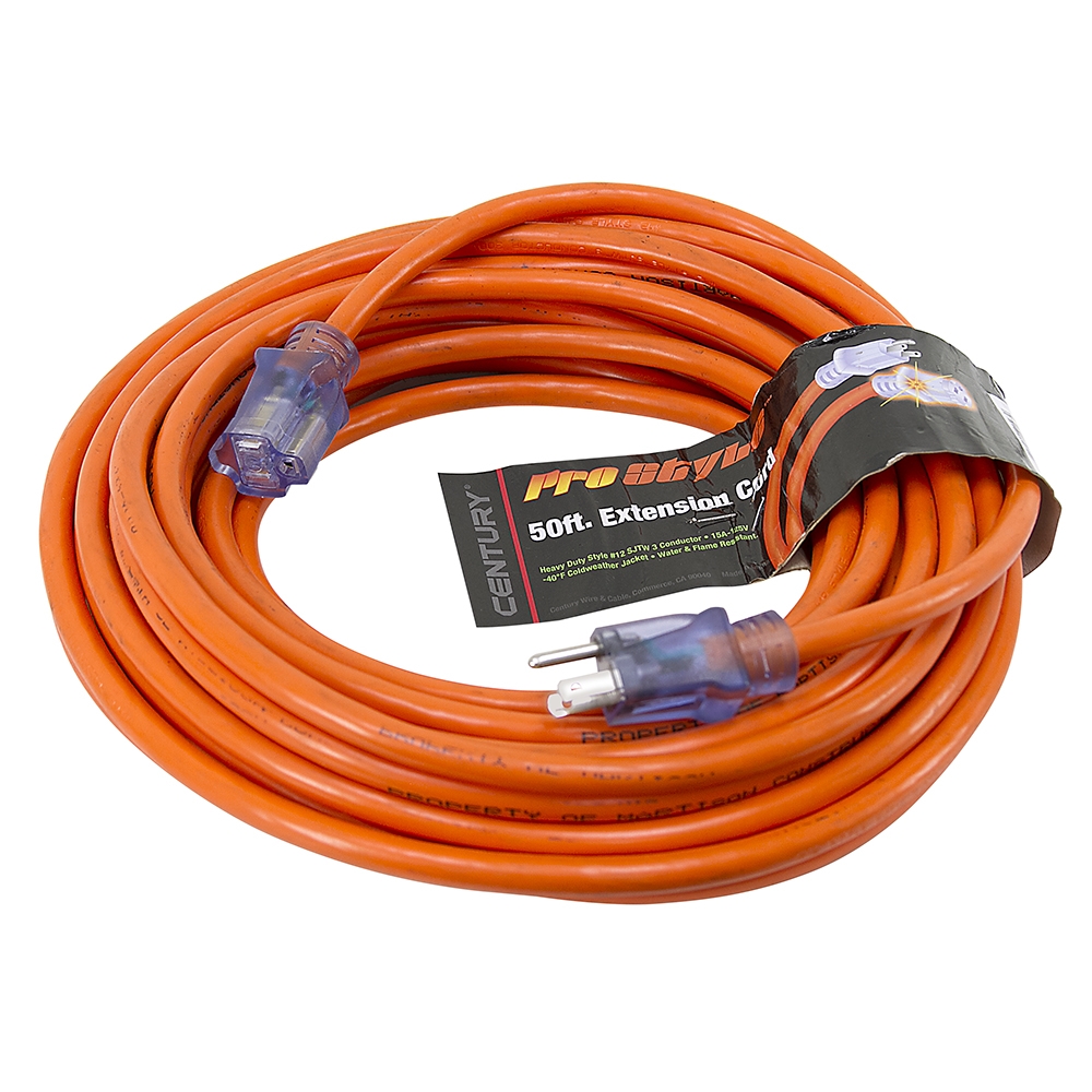 50 Ft 12/3 Orange Extension Cord