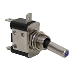 SPST Lighted Tip Toggle Switch Blue LED 66-2051