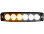 12-24 Volt DC Amber/Clear Ultra Thin 5" LED Strobe Light Buyer Products 8892202
