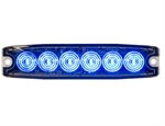 12-24 Volt DC Blue Ultra Thin 5" LED Strobe Light Buyer Products 8892204