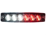 12-24 Volt DC Clear/Red Ultra Thin 5" LED Strobe Light Buyer Products 8892207