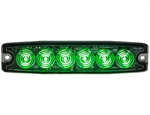 12-24 Volt DC Green Ultra Thin 5" LED Strobe Light Buyer Products 8892209