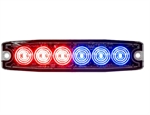 12-24 Volt DC Red/Blue Ultra Thin 5" LED Strobe Light Buyer Products 8892205