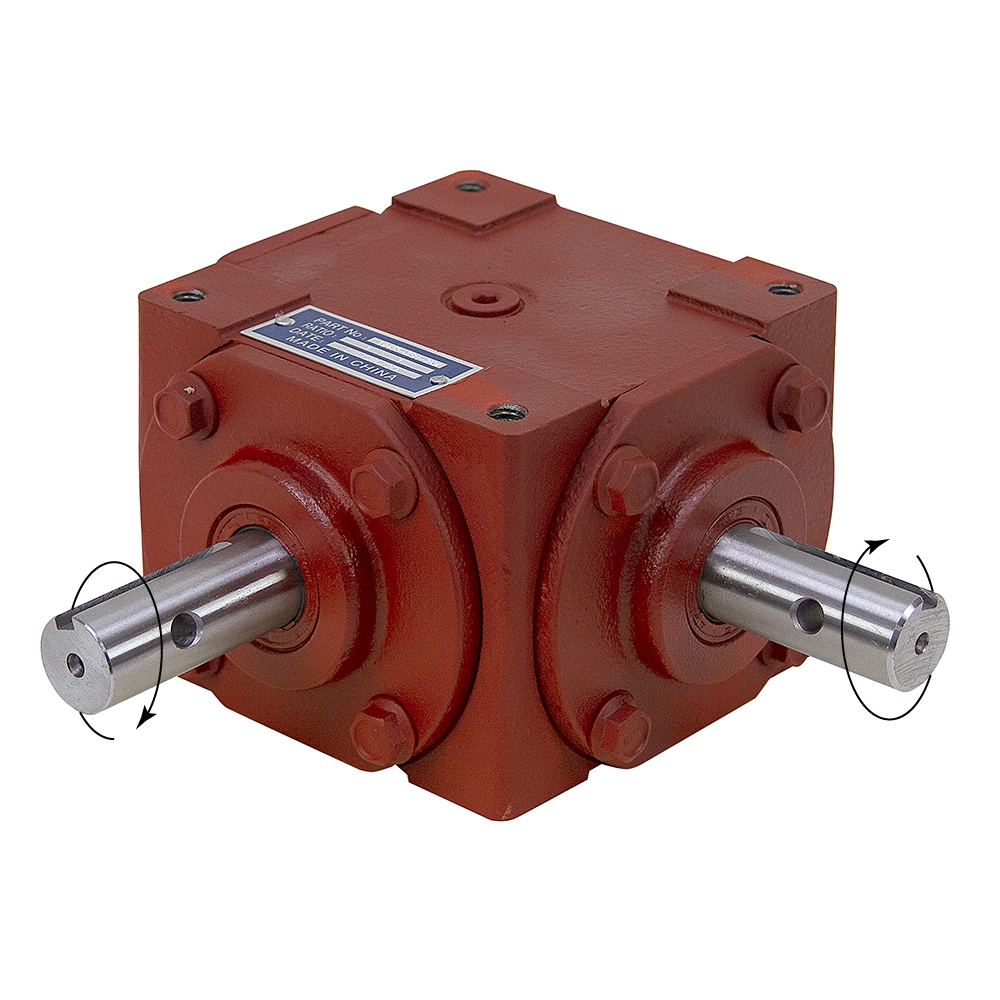 11 32 HP Right Angle Gearbox Same Rotation In/Out Keyway & Crosshole