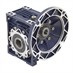 Aluminum Right Angle Worm Gear Reducer, 50 mm C.D., 100/1, 56C Input Flange, Hollow Bore Output Worldwide CALM50-100/1-56C