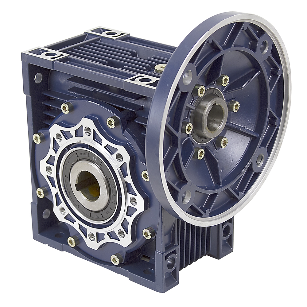 Aluminum Right Angle Worm Gear Reducer, 90 mm C.D., 7.5/1, 182/4TC